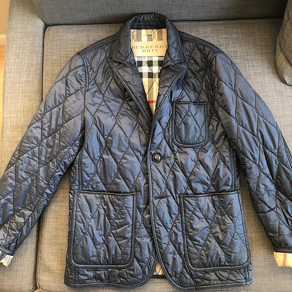 Burberry Blue Quilted Jacket